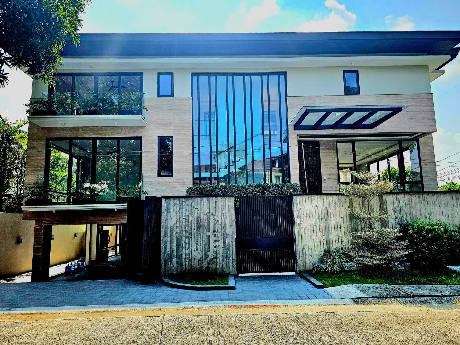 Brand-new modern corner home facade in Ayala Alabang Village