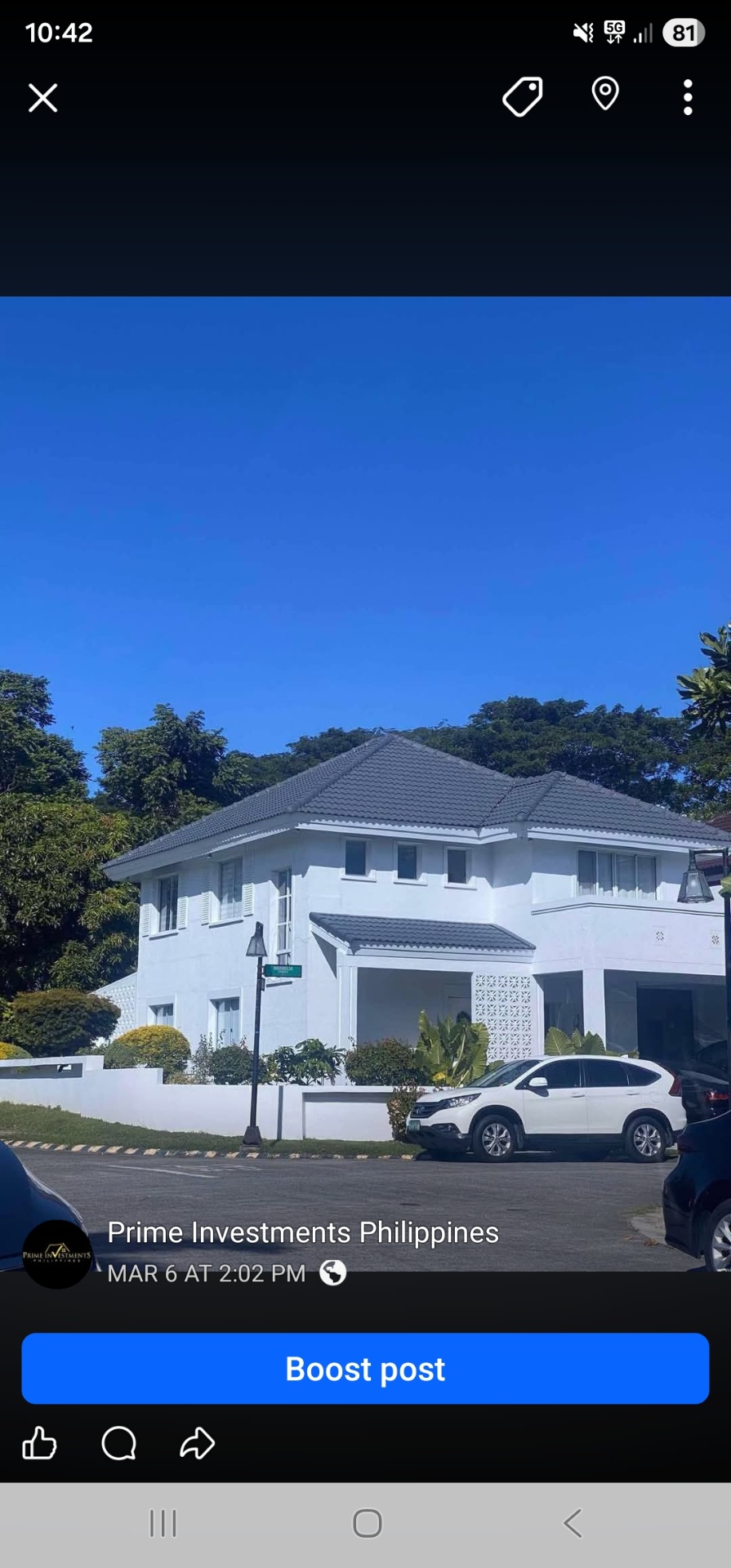 Façade of the Verdana Homes Daang Hari residence